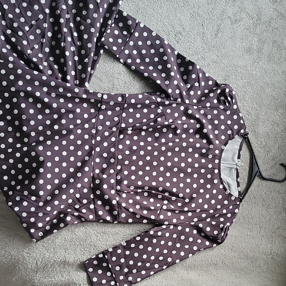 Polka Dot Long Sleeve Dress